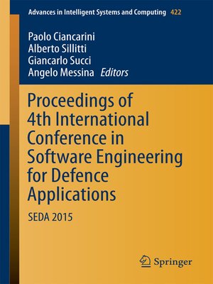 cover image of Proceedings of 4th International Conference in Software Engineering for Defence Applications